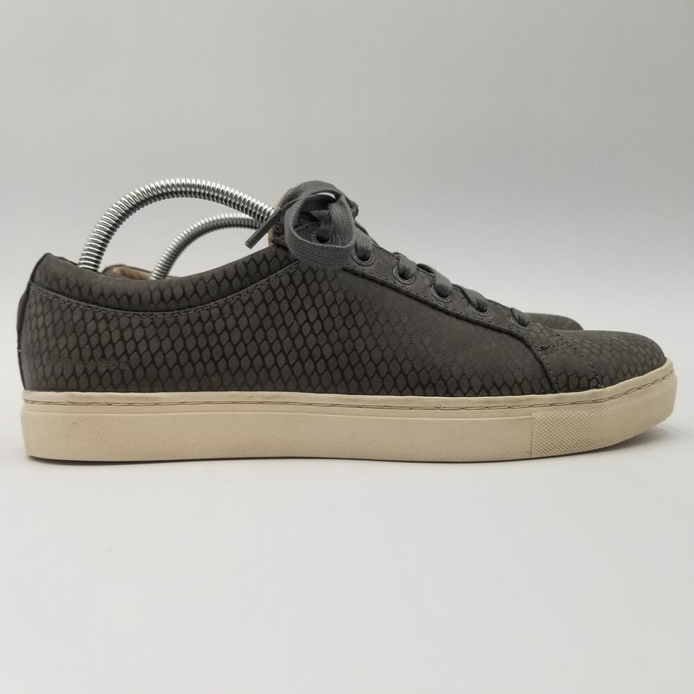 Mark Nason Snake Skin Print Leather Lace Up Shoes Gray Sneakers Men's Size 8.5